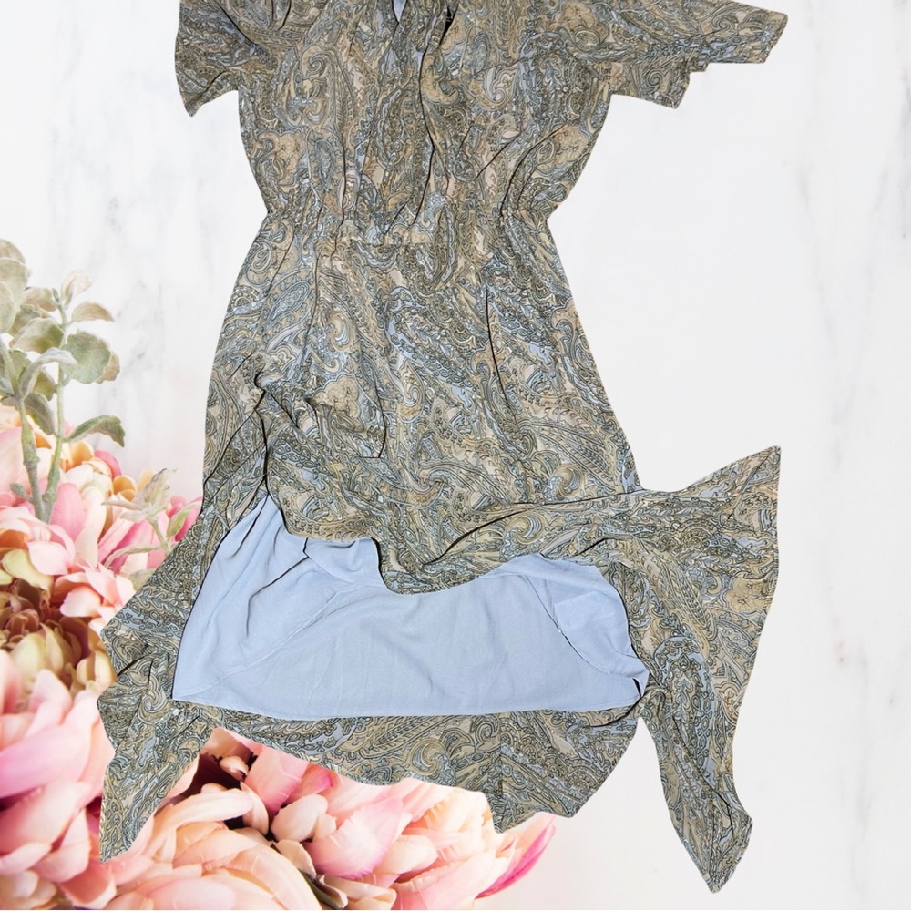 Lauren Ralph Lauren Women's Paisley Georgette Tie-Neck Dress~ NWT! - Picture 6 of 14